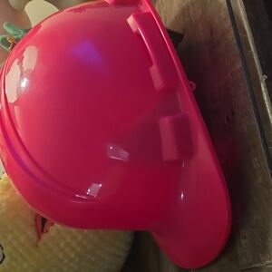 Hot pink hard hat